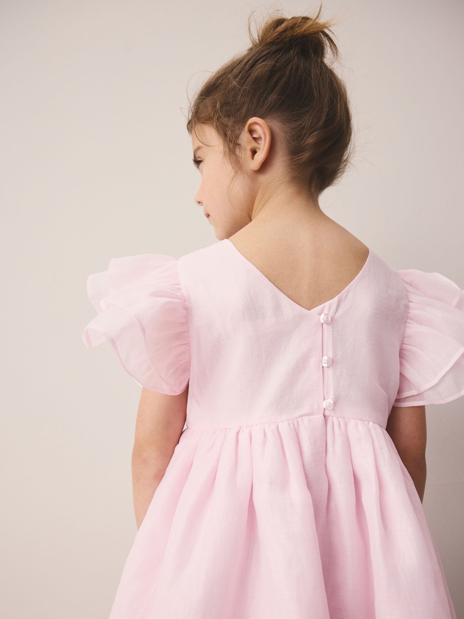 Laura Ashley Pink Petal Flower Bridemaid Dress image 3