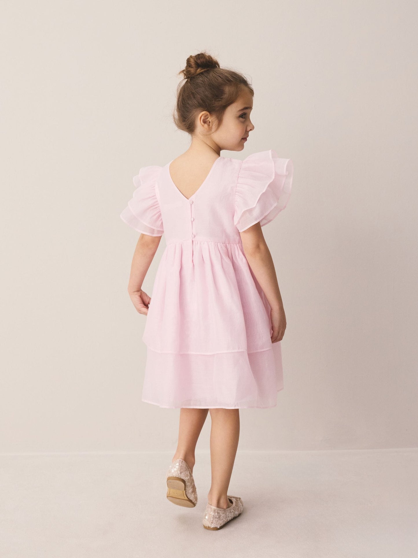 Laura Ashley Pink Petal Flower Bridemaid Dress image 5
