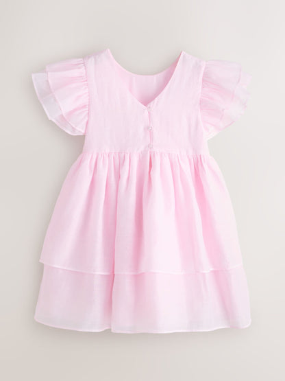 Laura Ashley Pink Petal Flower Bridemaid Dress image 7