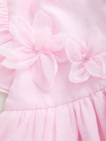 Laura Ashley Pink Petal Flower Bridemaid Dress image 8