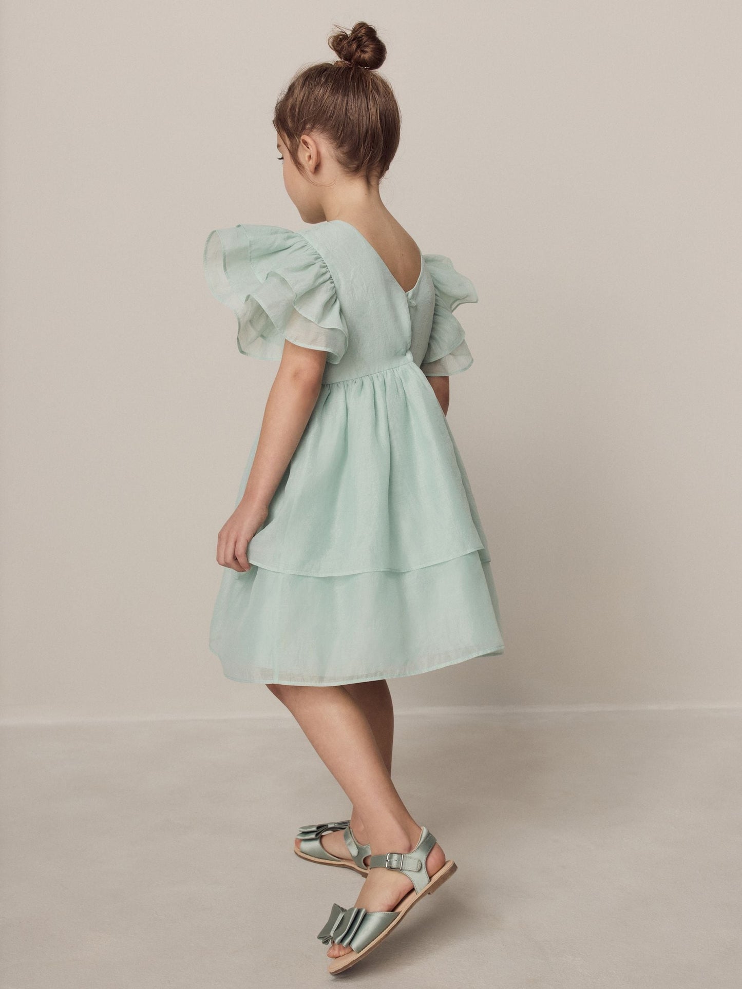 Laura Ashley Mint Green Petal Flower Bridemaid Dress image 3