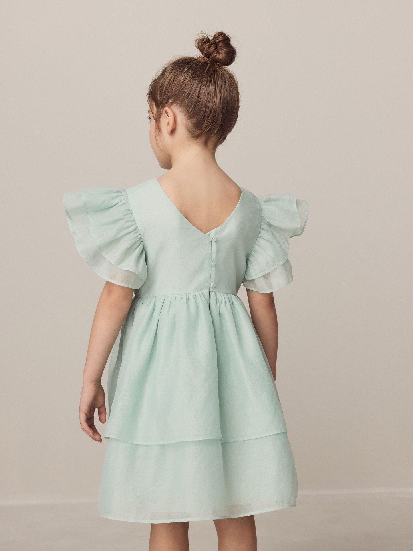 Laura Ashley Mint Green Petal Flower Bridemaid Dress image 4