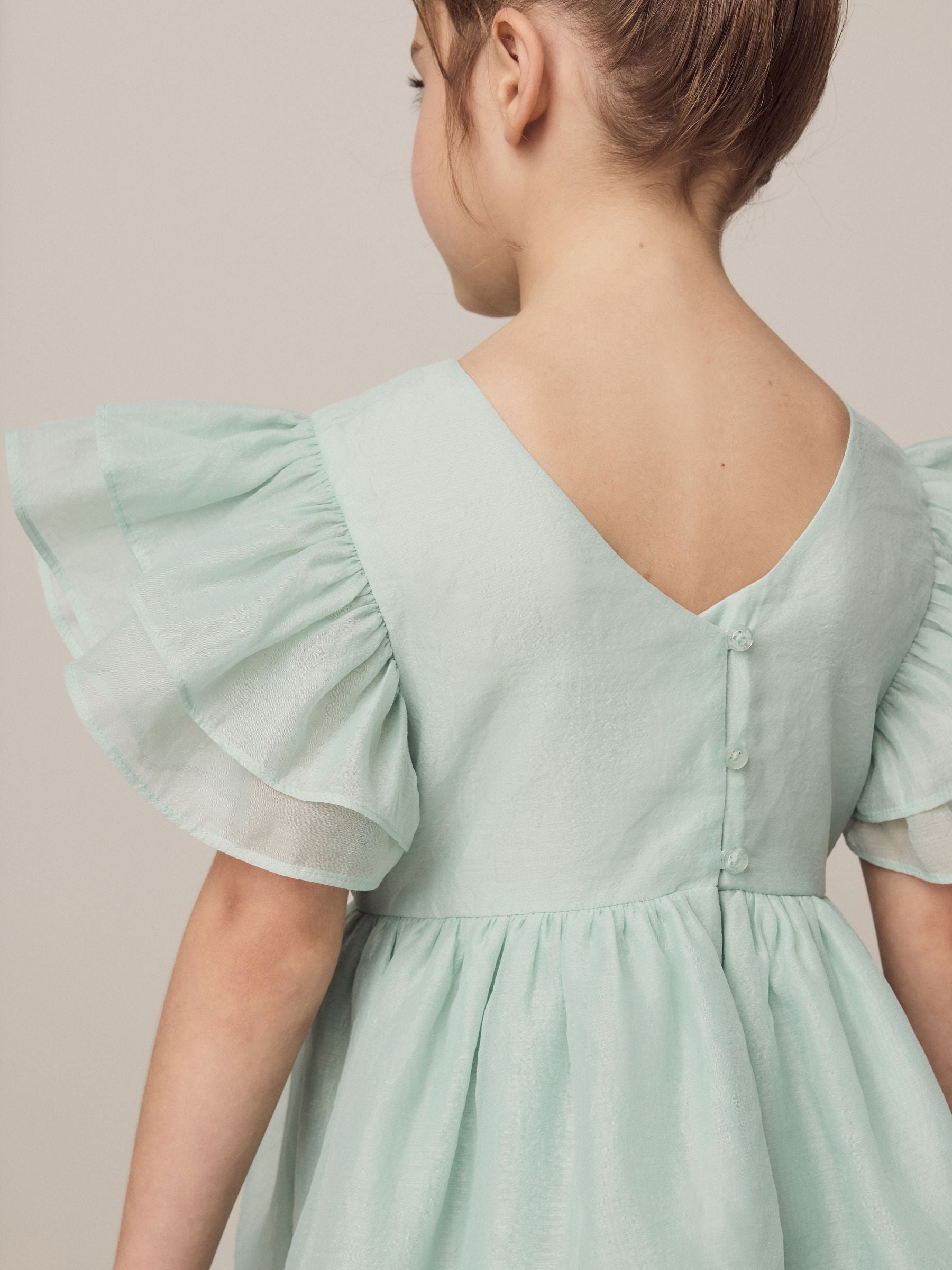 Laura Ashley Mint Green Petal Flower Bridemaid Dress image 5