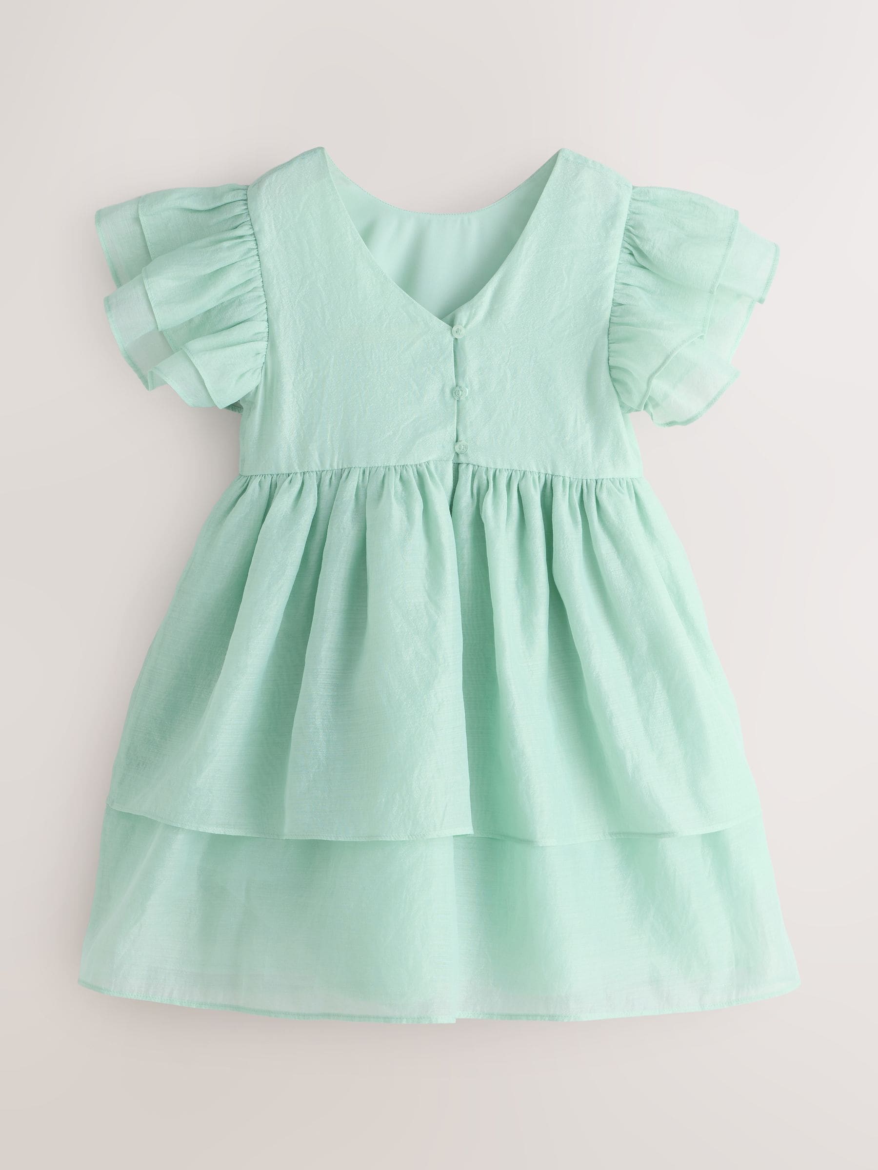 Laura Ashley Mint Green Petal Flower Bridemaid Dress image 8