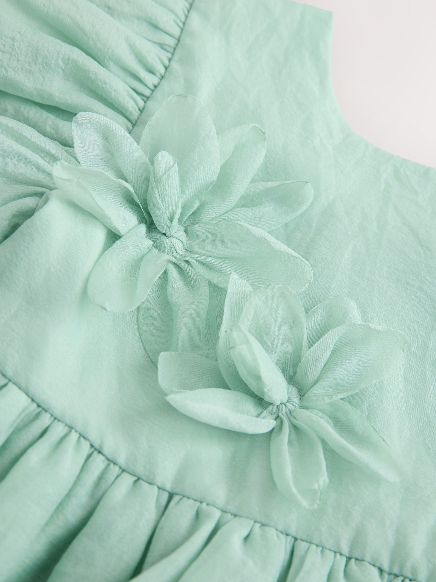 Laura Ashley Mint Green Petal Flower Bridemaid Dress image 9