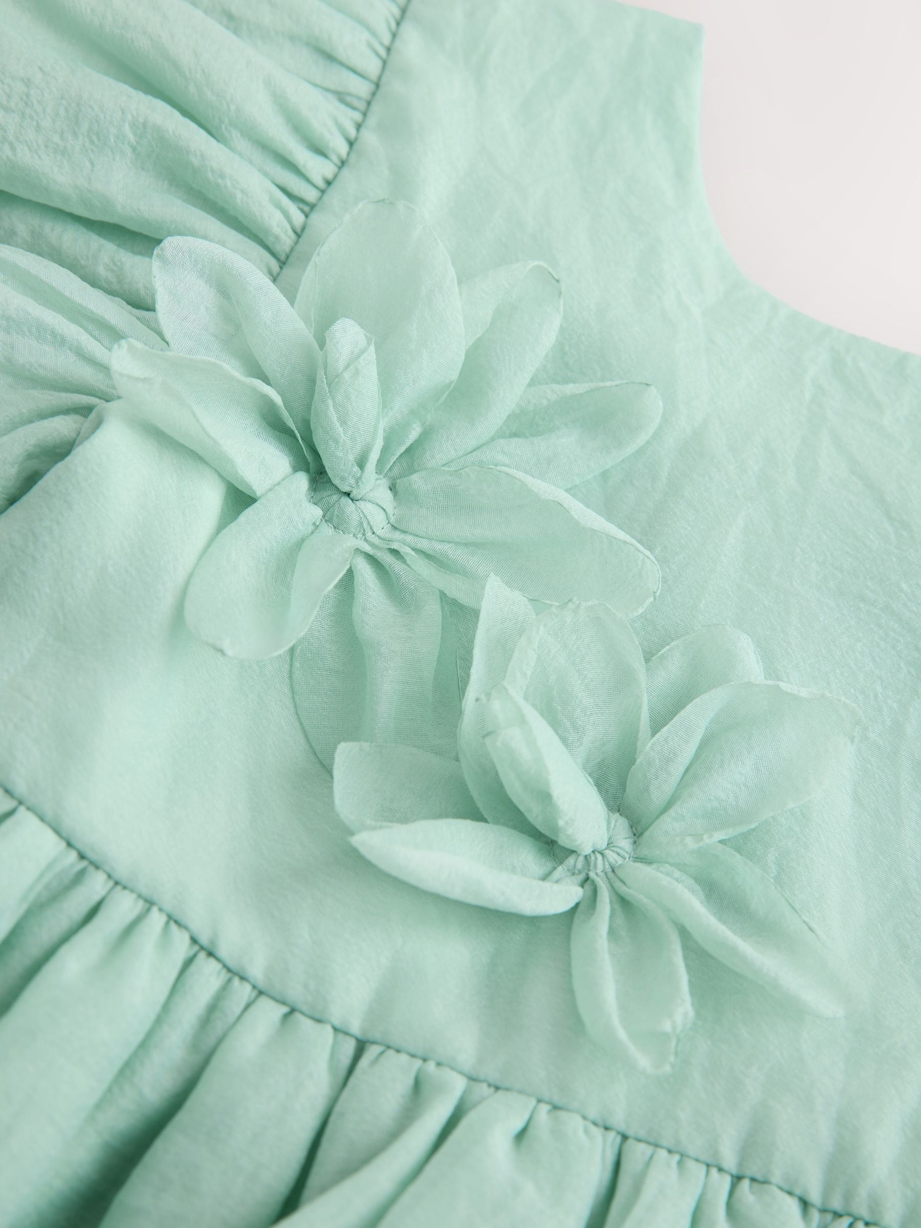 Laura Ashley Mint Green Petal Flower Bridemaid Dress image 9