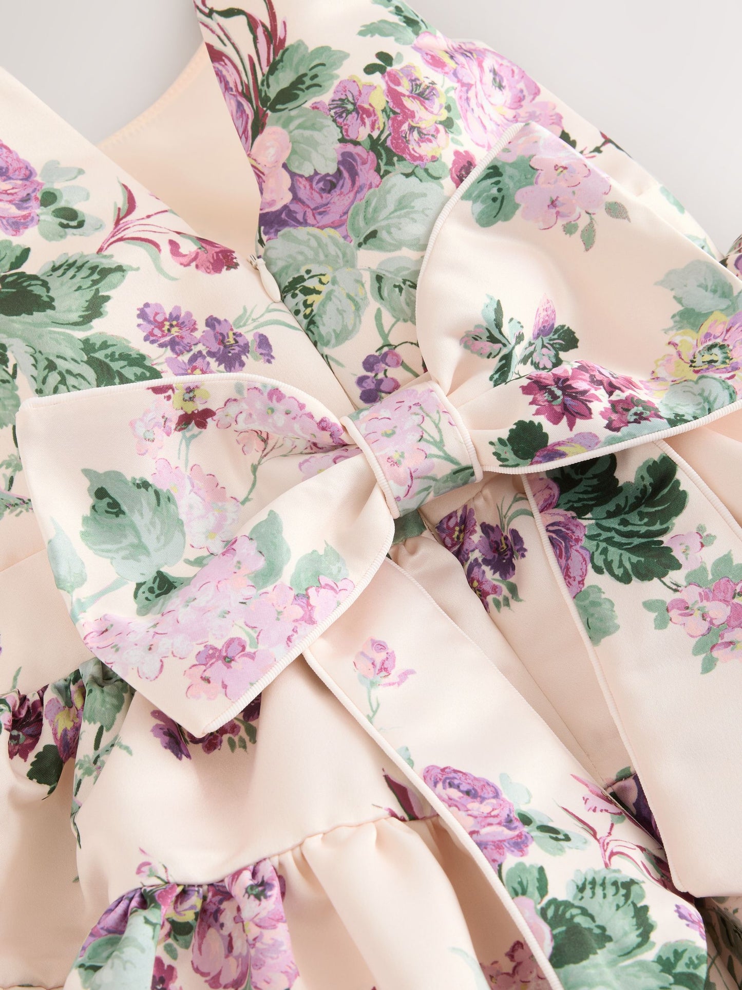 Laura Ashley Pink Rosemore Bow Back Satin Dress image 11