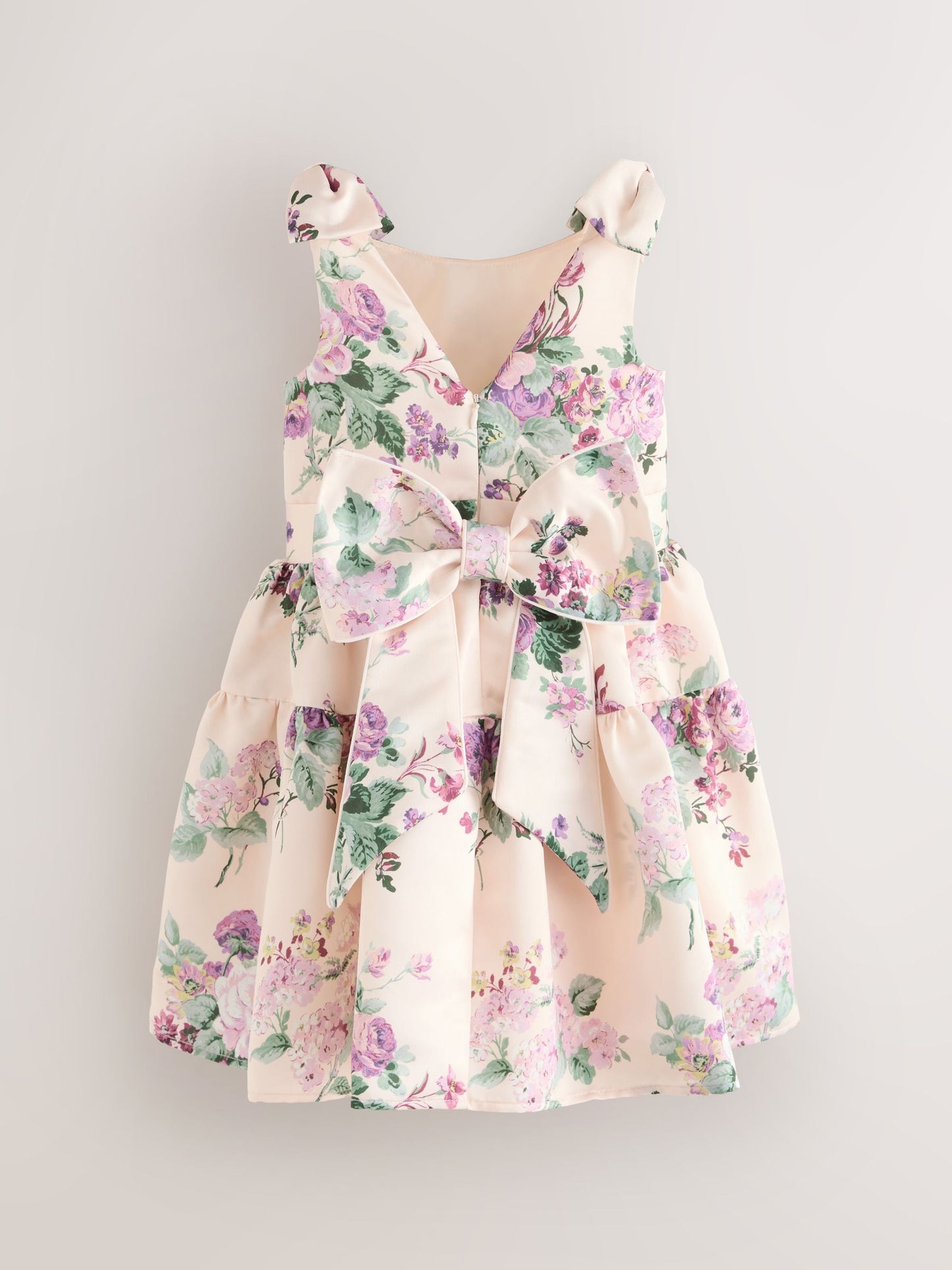 Laura Ashley Pink Rosemore Bow Back Satin Dress image 9