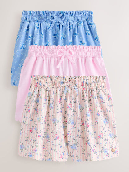 Laura Ashley Pink/Blue Jersey Shorts 3 Pack image 6