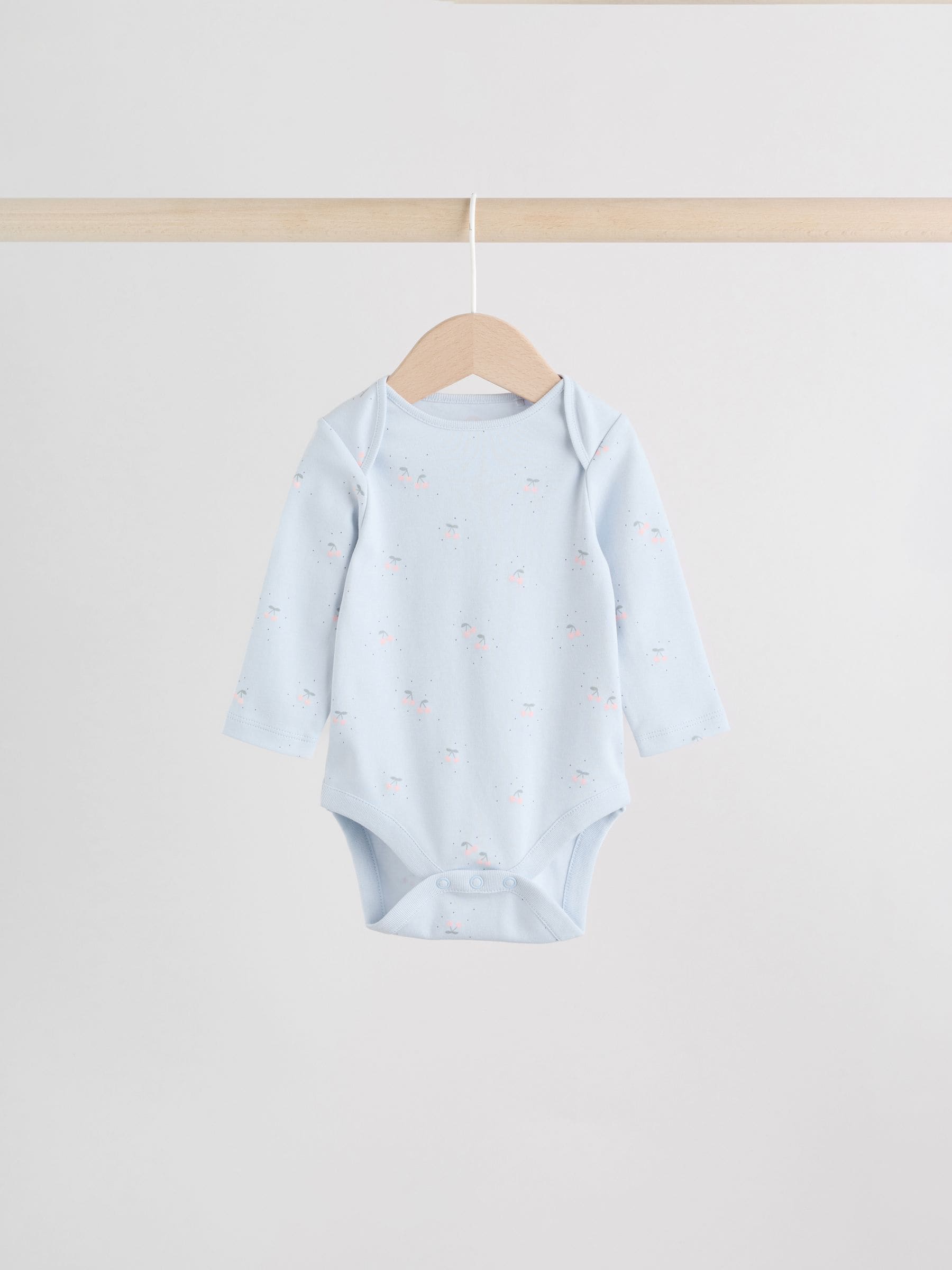Multi Pastel Character 5 Pack Long Sleeve Baby Bodysuits image 6