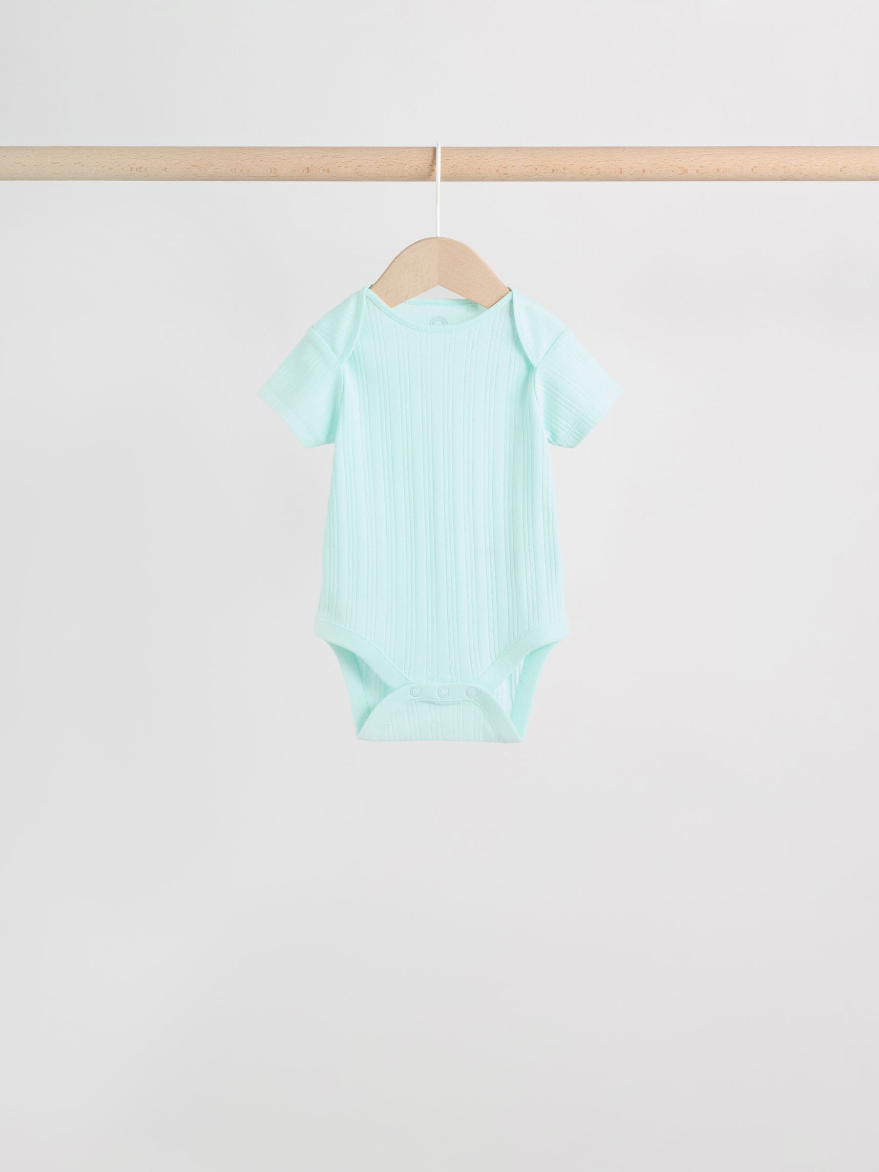 Multi Pastel 5 Pack Short Sleeve Baby Bodysuits image 9