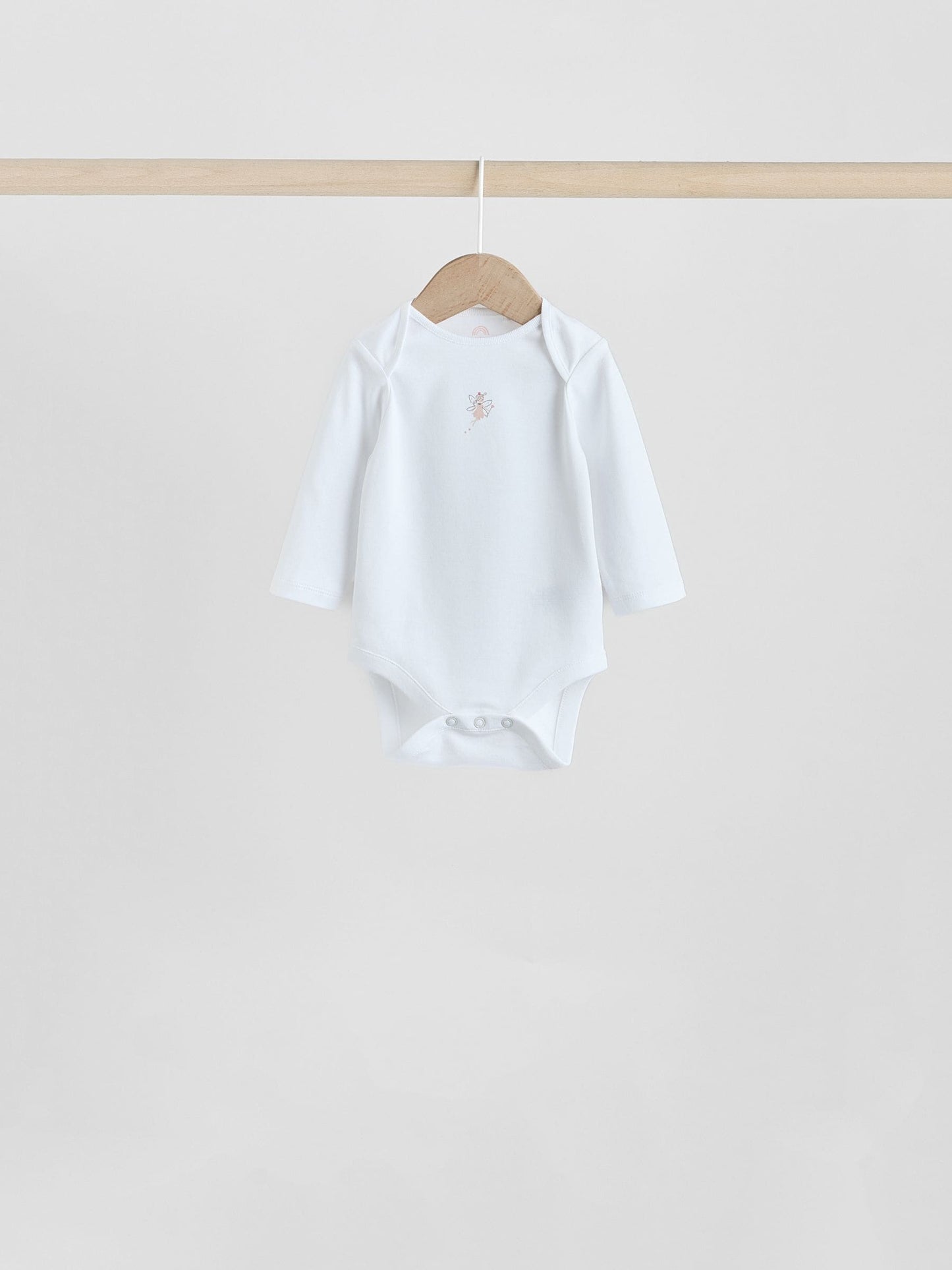 Pink 7 Pack Long Sleeve Baby Bodysuit image 2