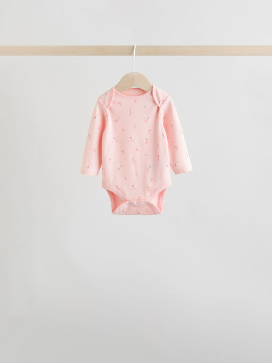 Dsiney Kidz - Pink 5 Pack Long Sleeve Baby Bodysuit image 2