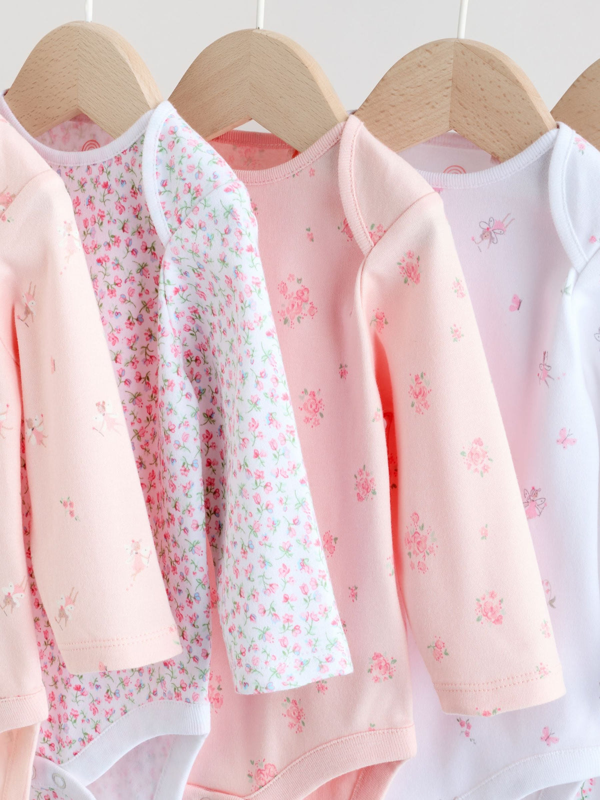 Dsiney Kidz - Pink 5 Pack Long Sleeve Baby Bodysuit image 9
