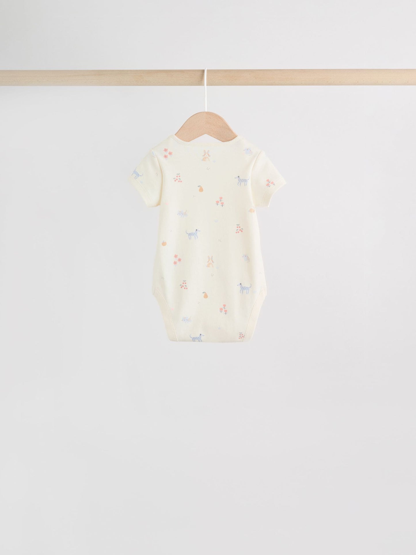 Multi Pastel Character 7 Pack Short Sleeve Baby Bodysuits image 4