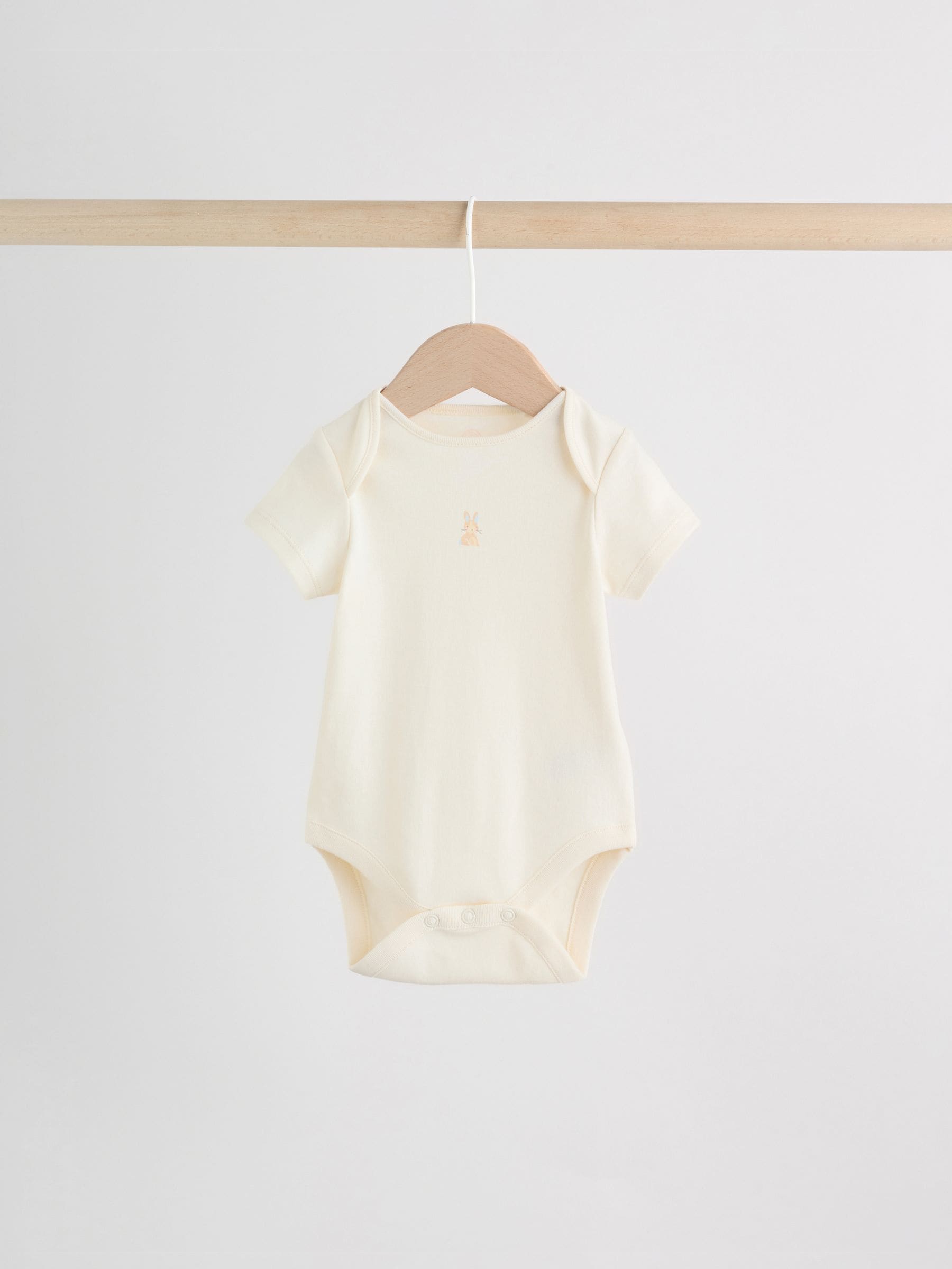 Multi Pastel Character 7 Pack Short Sleeve Baby Bodysuits image 6