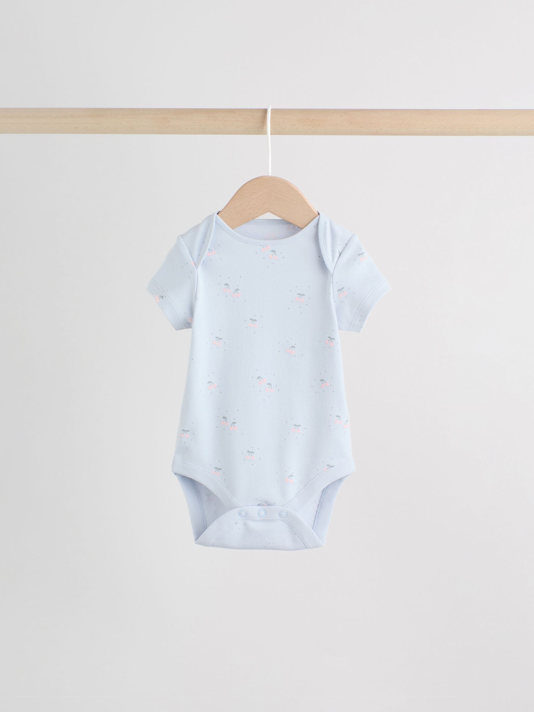 Multi Pastel Character 7 Pack Short Sleeve Baby Bodysuits image 7