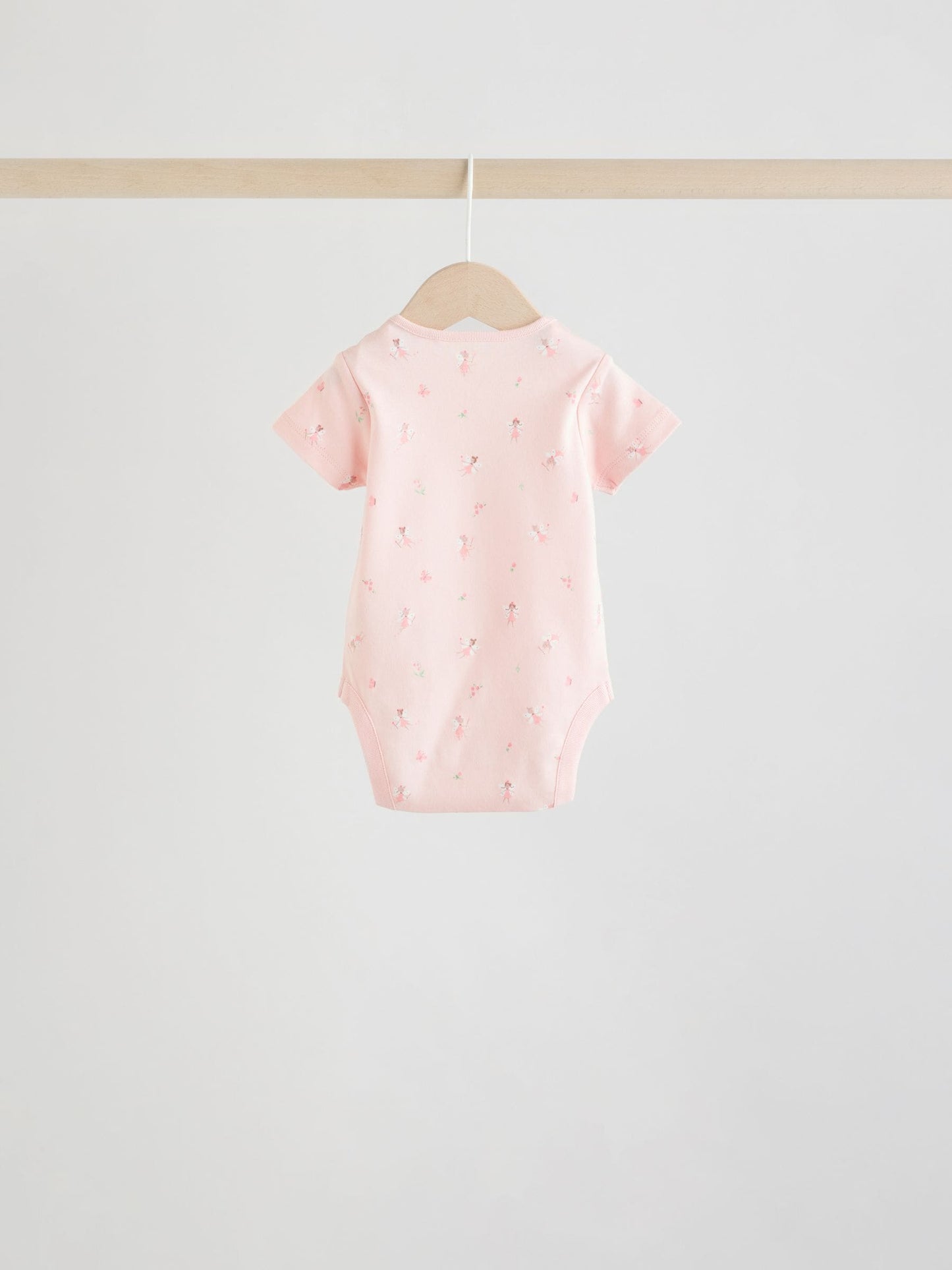 Pink 5 Pack Short Sleeve Baby Bodysuit image 8