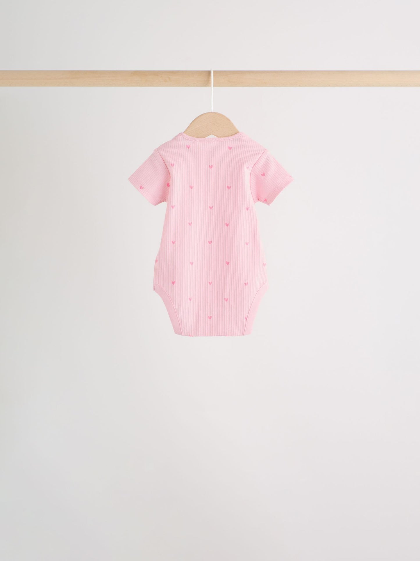 Pink Short Sleeve Baby Bodysuits 5 Pack image 5