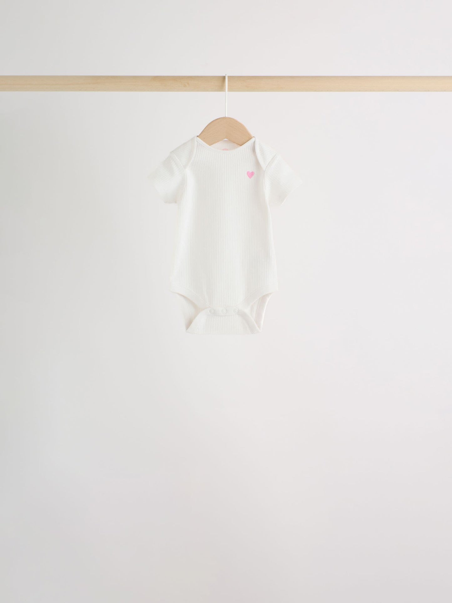 Pink Short Sleeve Baby Bodysuits 5 Pack image 8