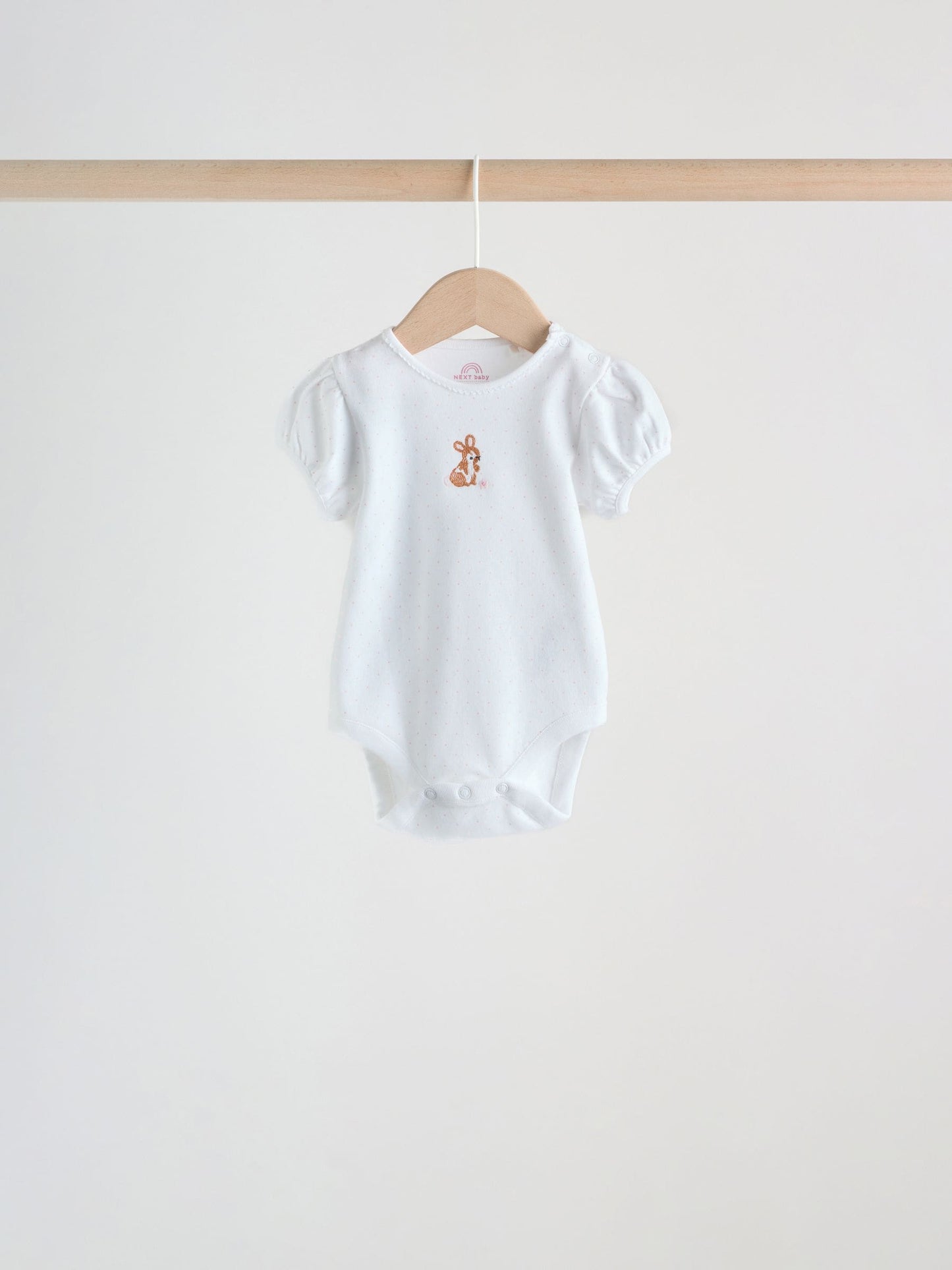 Pink Short Sleeve Baby Bodysuits 5 Pack image 2