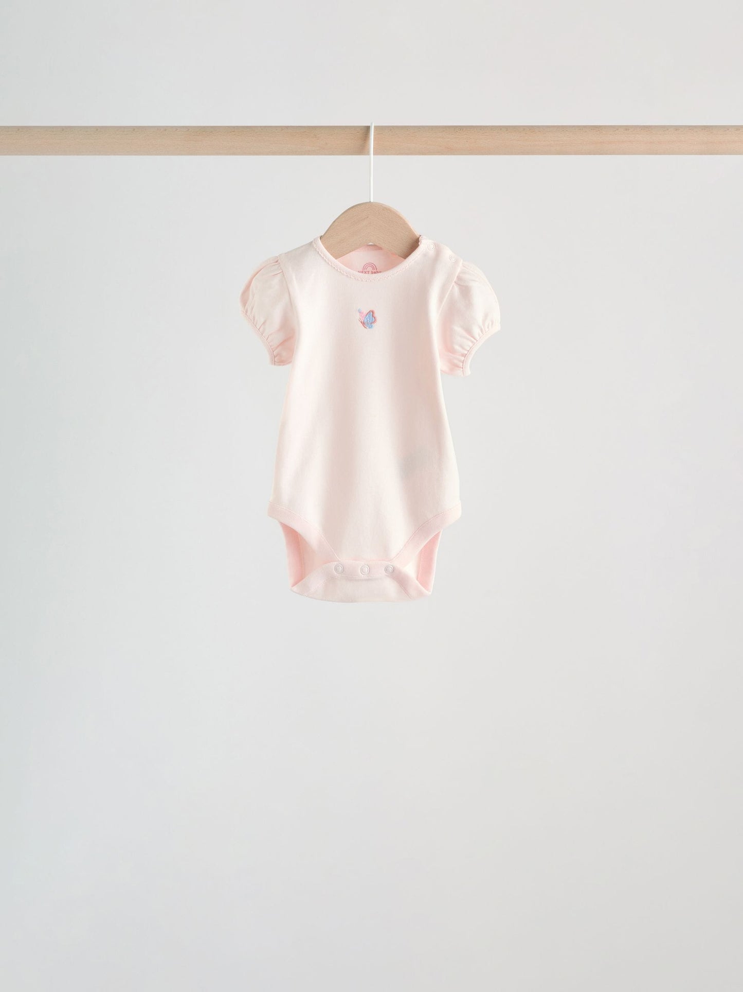 Pink Short Sleeve Baby Bodysuits 5 Pack image 5