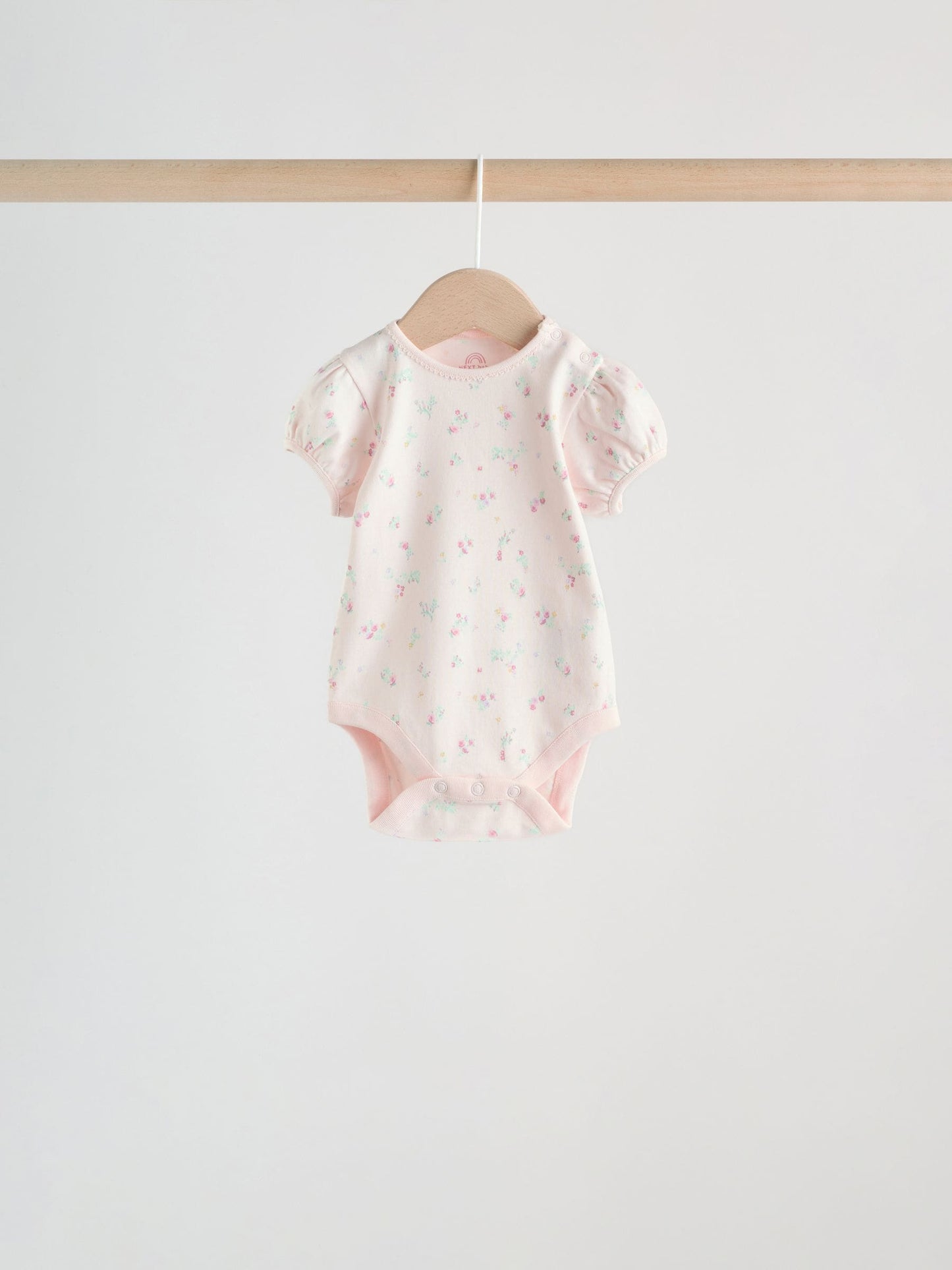 Pink Short Sleeve Baby Bodysuits 5 Pack image 7