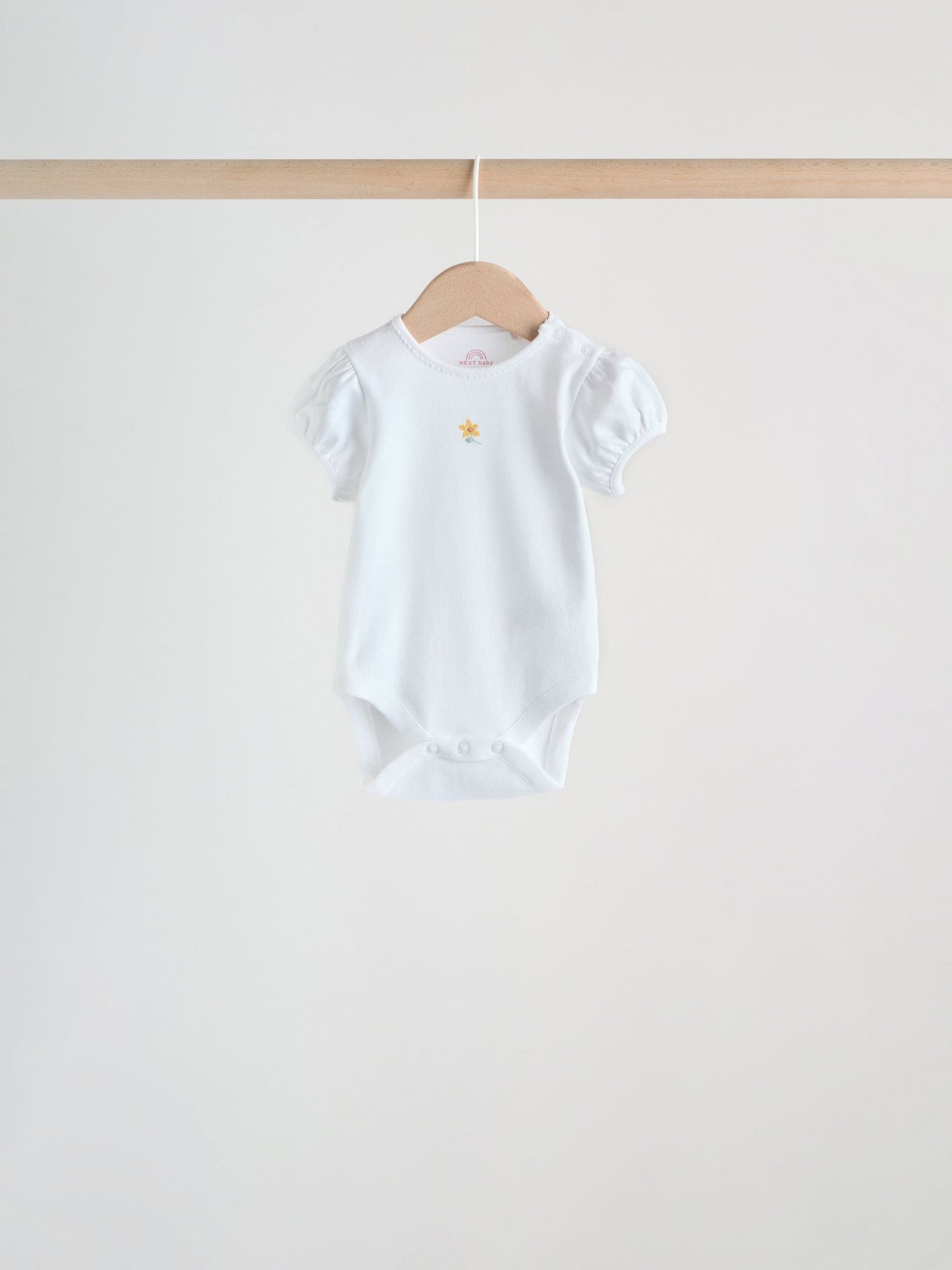 Pink Short Sleeve Baby Bodysuits 5 Pack image 8