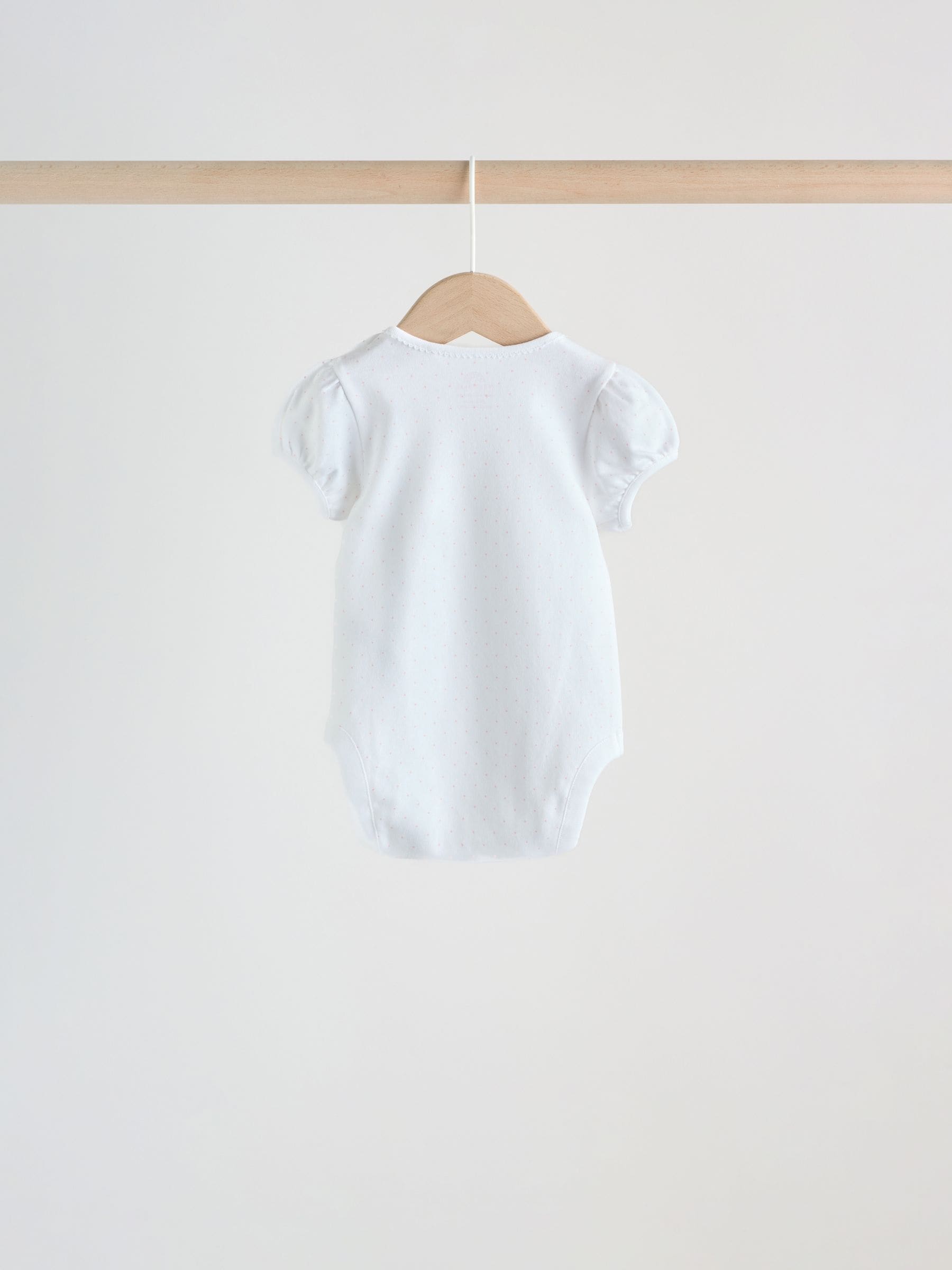 Pink Short Sleeve Baby Bodysuits 5 Pack image 10