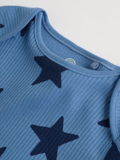 Navy Star Long Sleeve Bodysuits 5 Pack image 4