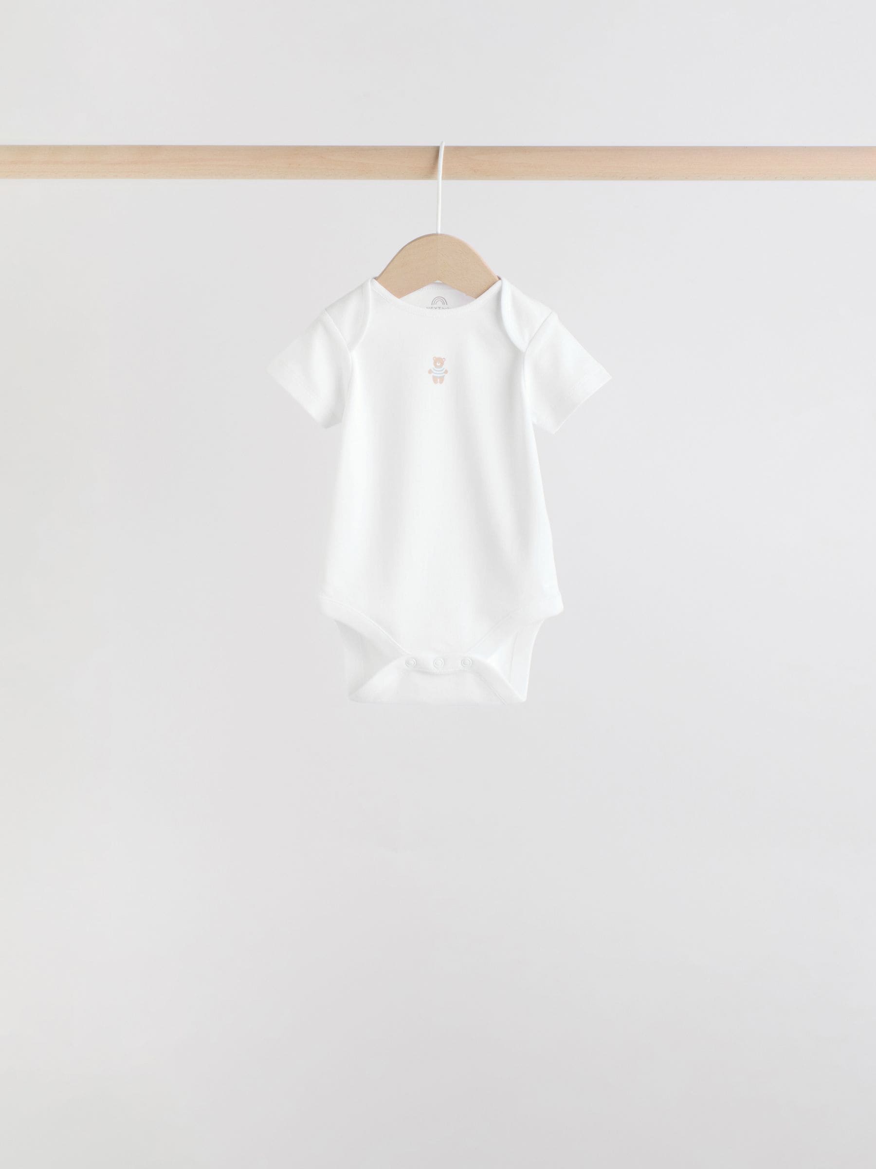 Blue 7 Pack Short Sleeve Baby Bear Bodysuit image 9