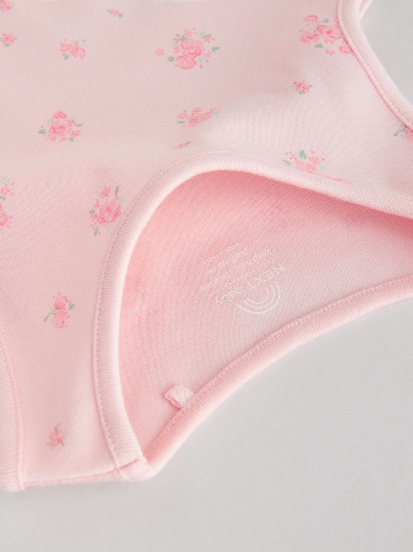 White/Pink 5 Pack Vest Baby Bodysuits image 4