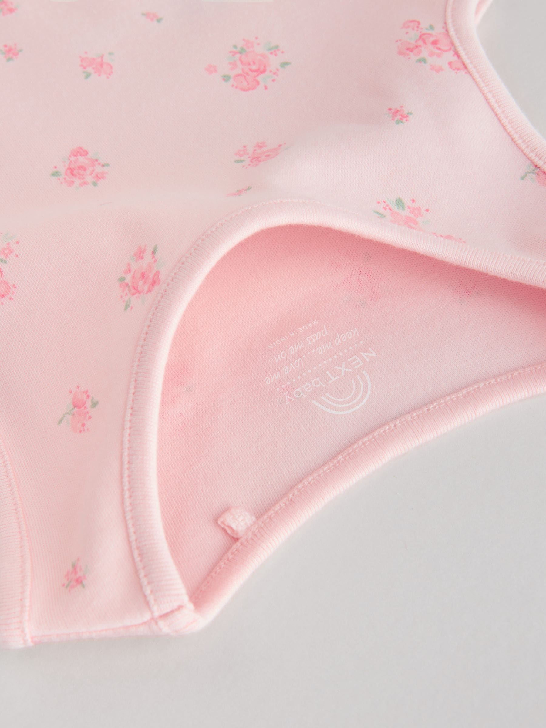 White/Pink 5 Pack Vest Baby Bodysuits image 4