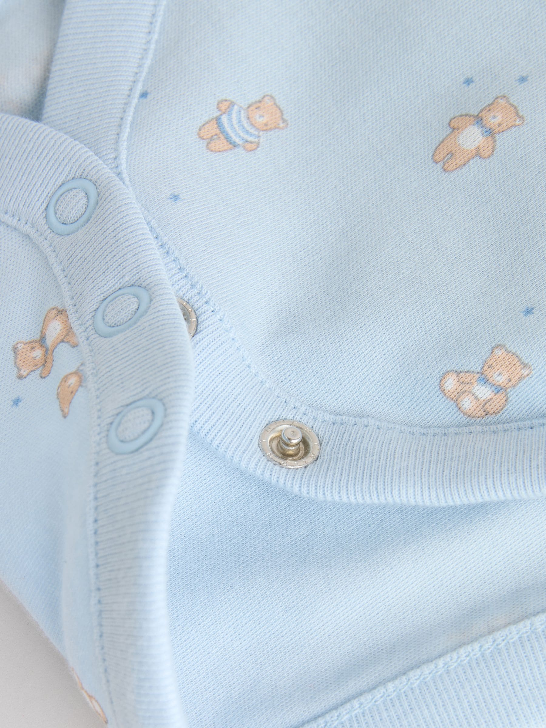 Blue 5 Pack Long Sleeved Baby Bear Bodysuit image 10