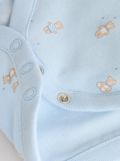 Blue 5 Pack Long Sleeved Baby Bear Bodysuit image 10