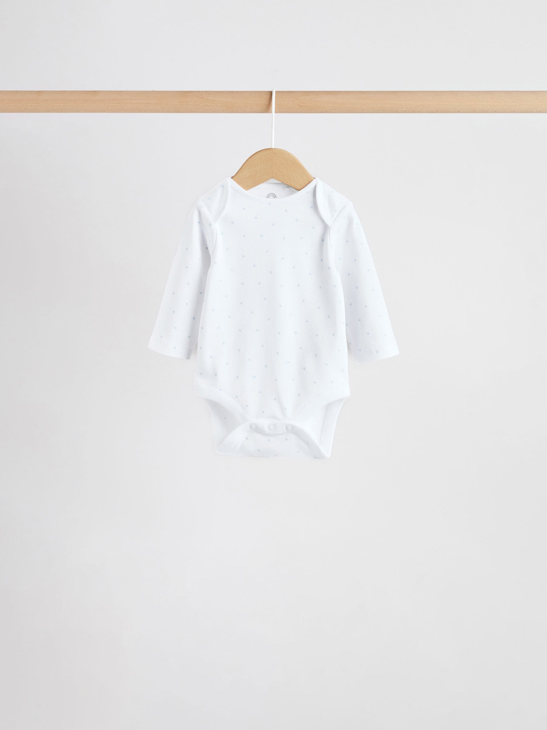Blue 5 Pack Long Sleeved Baby Bear Bodysuit image 8