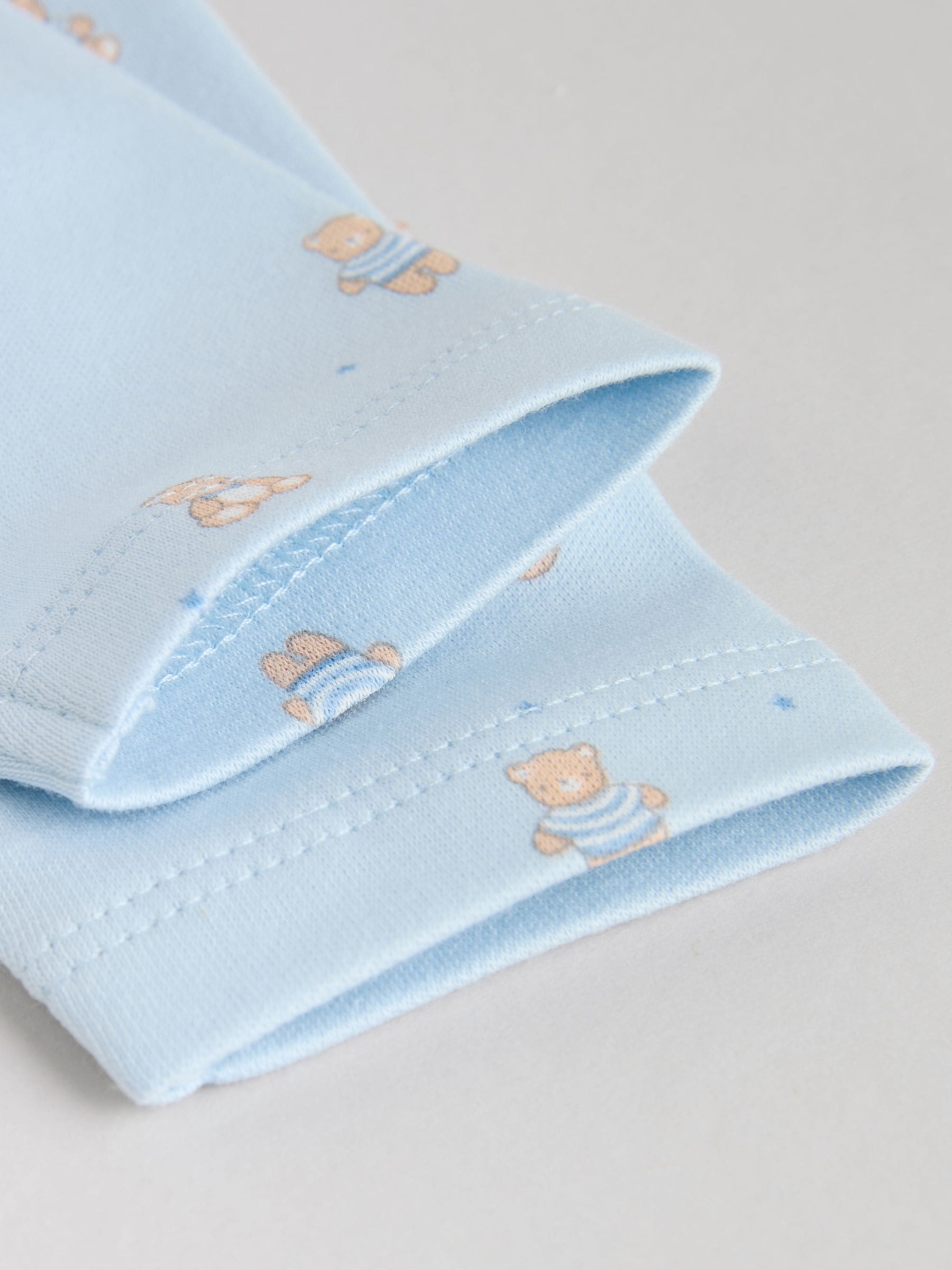 Blue 5 Pack Long Sleeved Baby Bear Bodysuit image 9