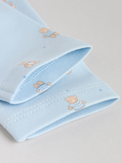 Blue 5 Pack Long Sleeved Baby Bear Bodysuit image 9