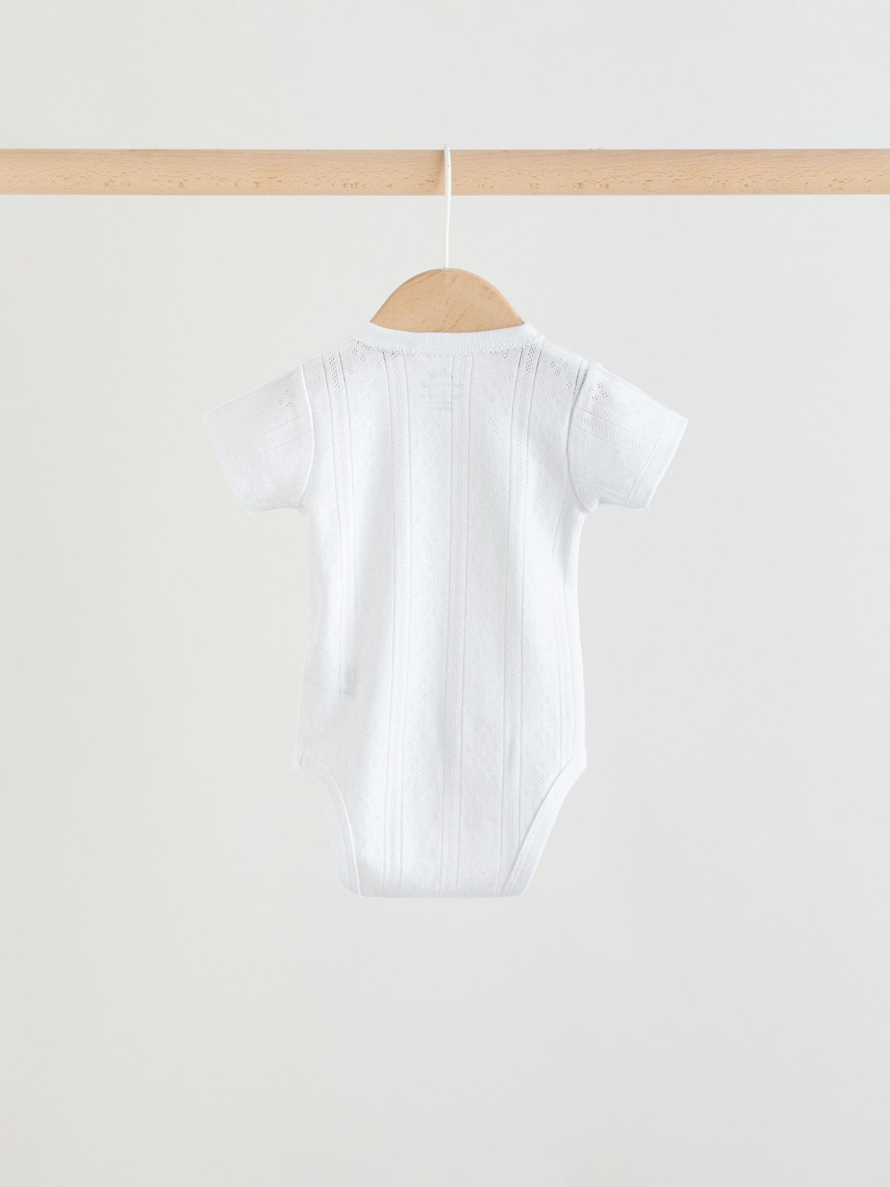 White Short Sleeve Baby Bodysuits 3 Pack image 5