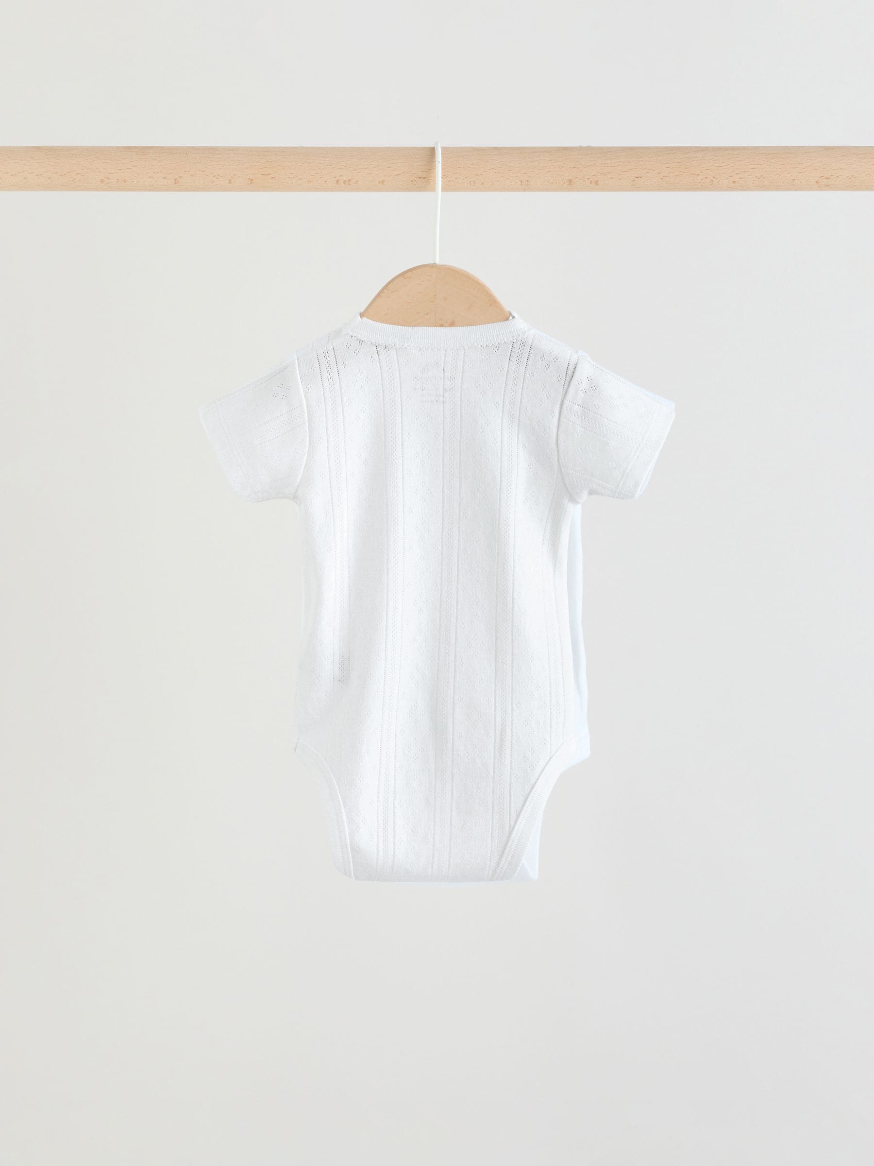 White Short Sleeve Baby Bodysuits 3 Pack image 6
