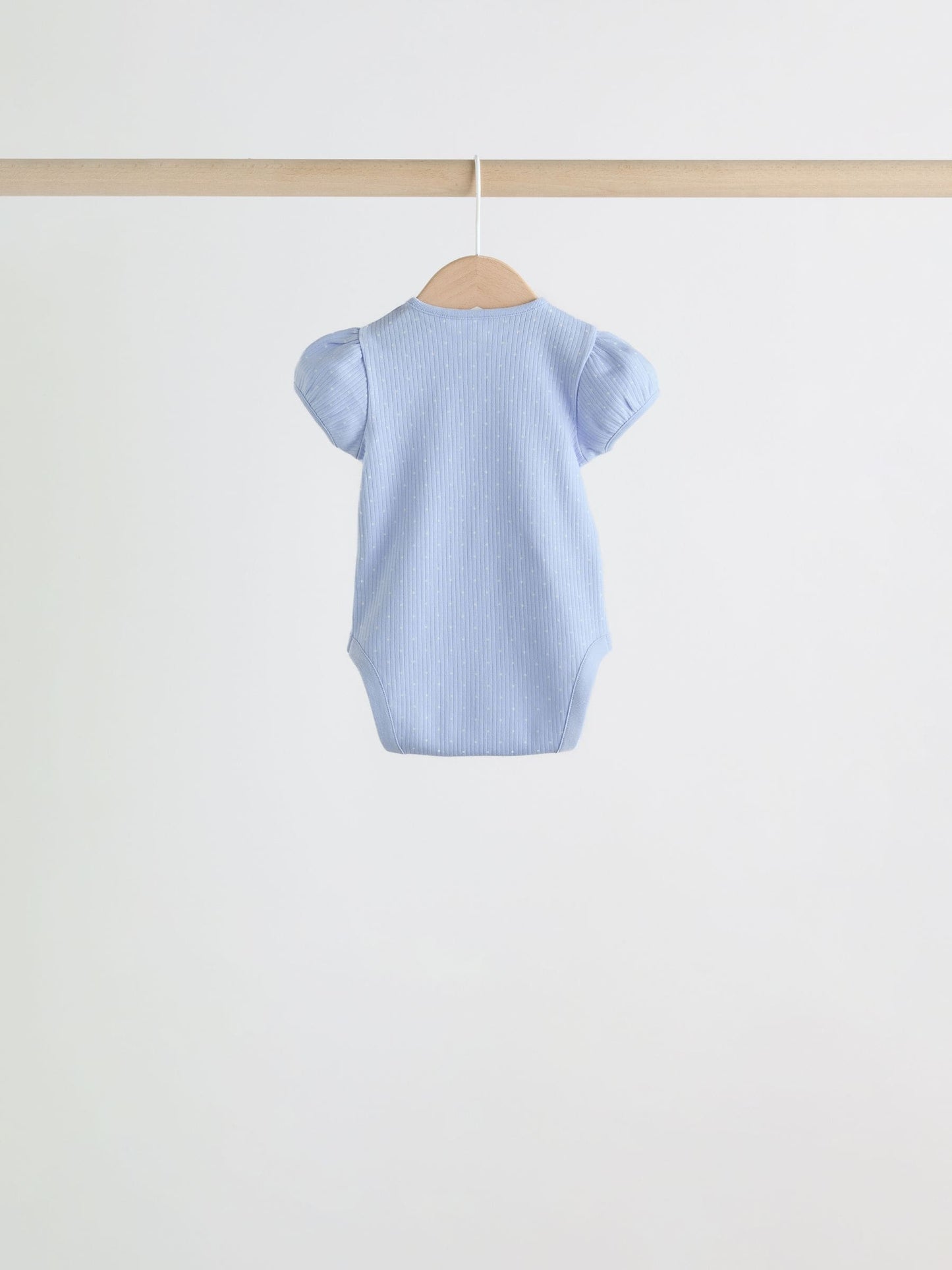 Blue Short Sleeve Baby Bodysuits 5 Pack image 8