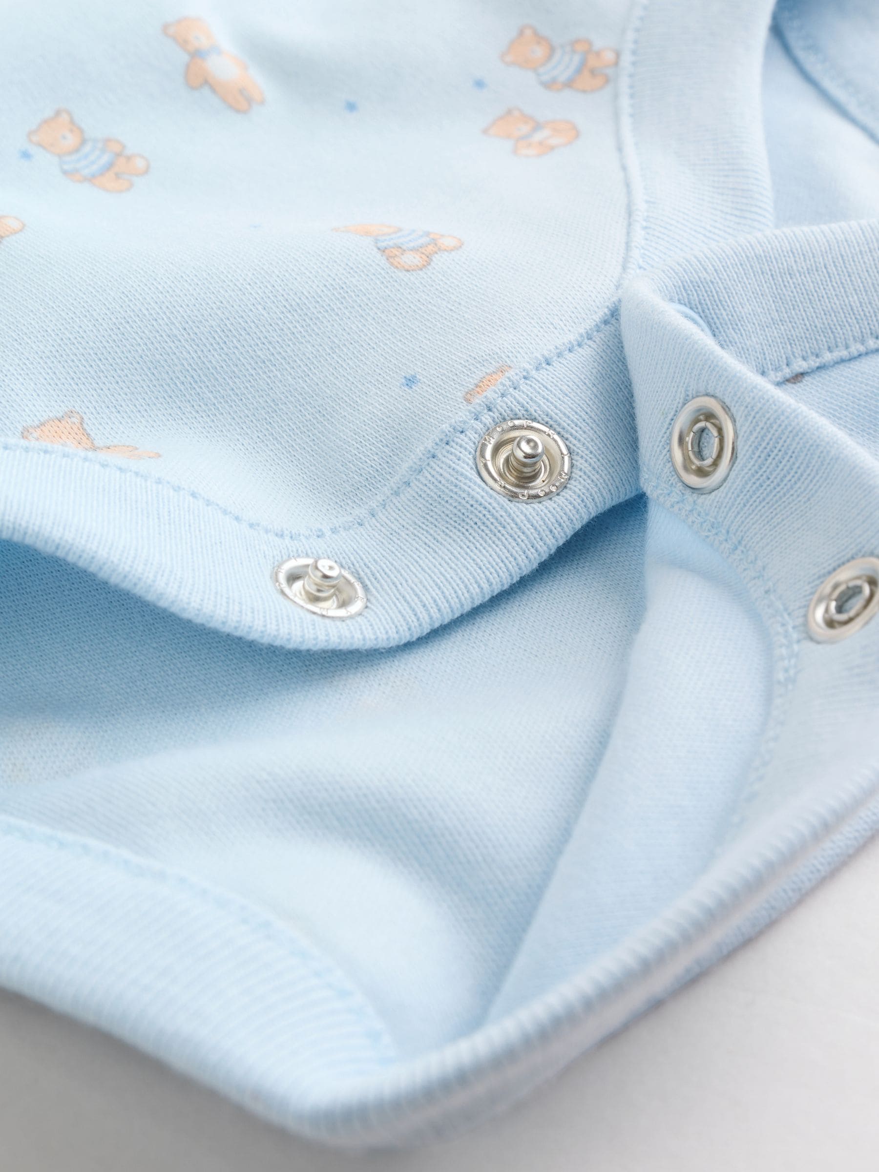 Blue 5 Pack Short Sleeve Baby Bear Bodysuit image 5