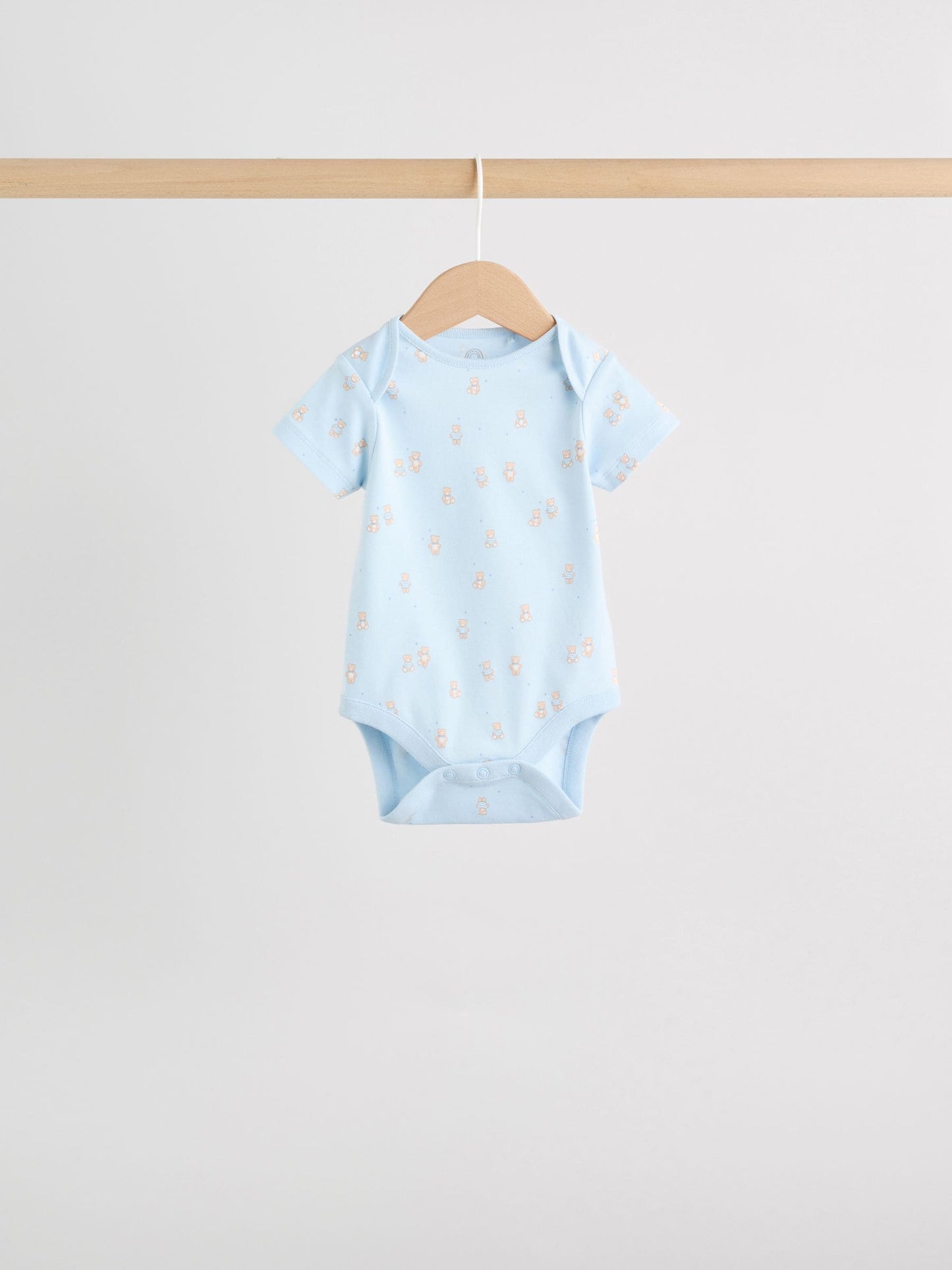 Blue 5 Pack Short Sleeve Baby Bear Bodysuit image 8