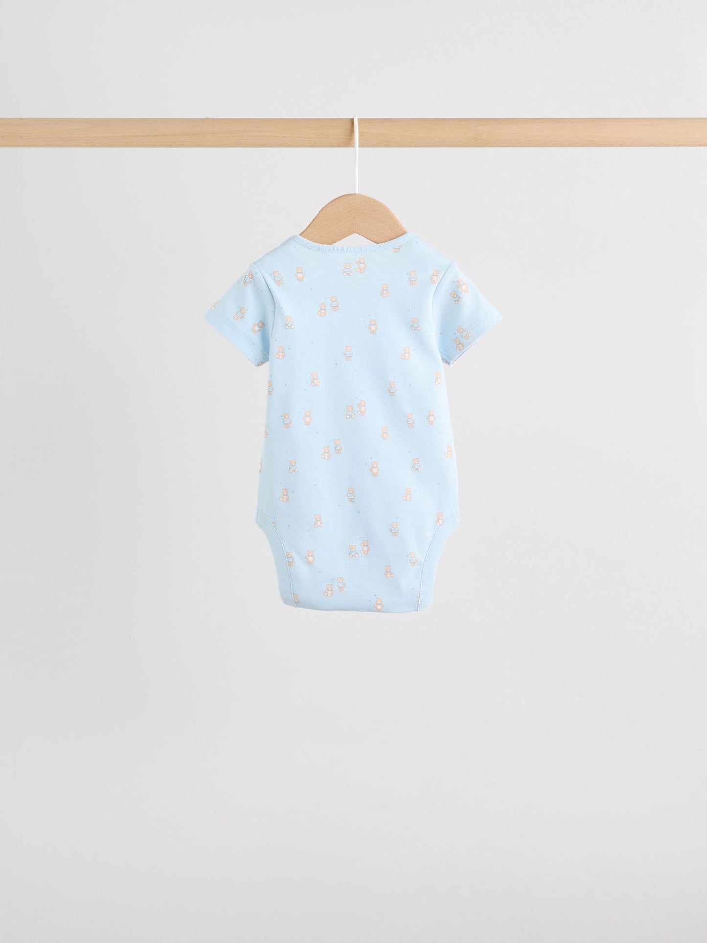 Blue 5 Pack Short Sleeve Baby Bear Bodysuit image 9