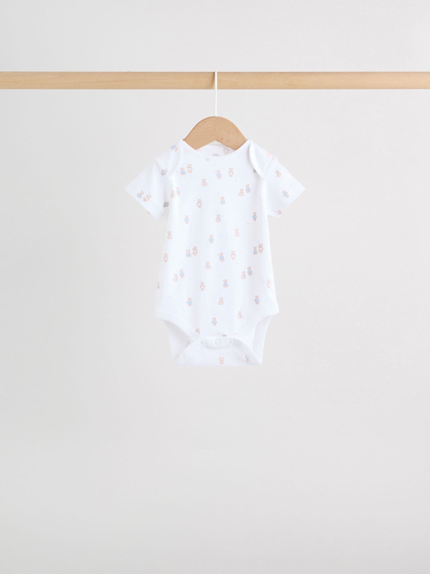 Blue 5 Pack Short Sleeve Baby Bear Bodysuit image 10