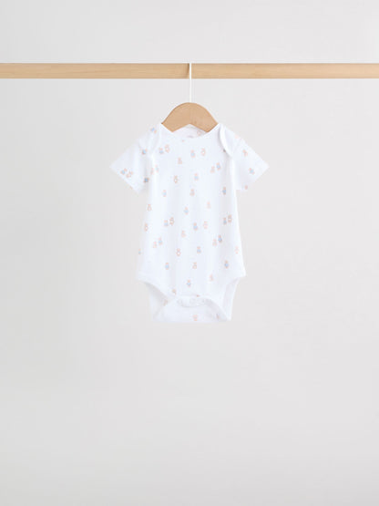 Blue 5 Pack Short Sleeve Baby Bear Bodysuit image 10