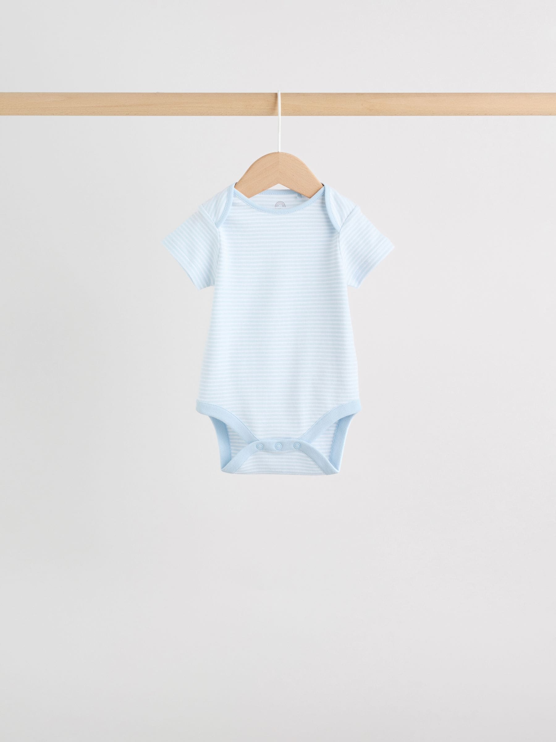 Blue 5 Pack Short Sleeve Baby Bear Bodysuit image 6