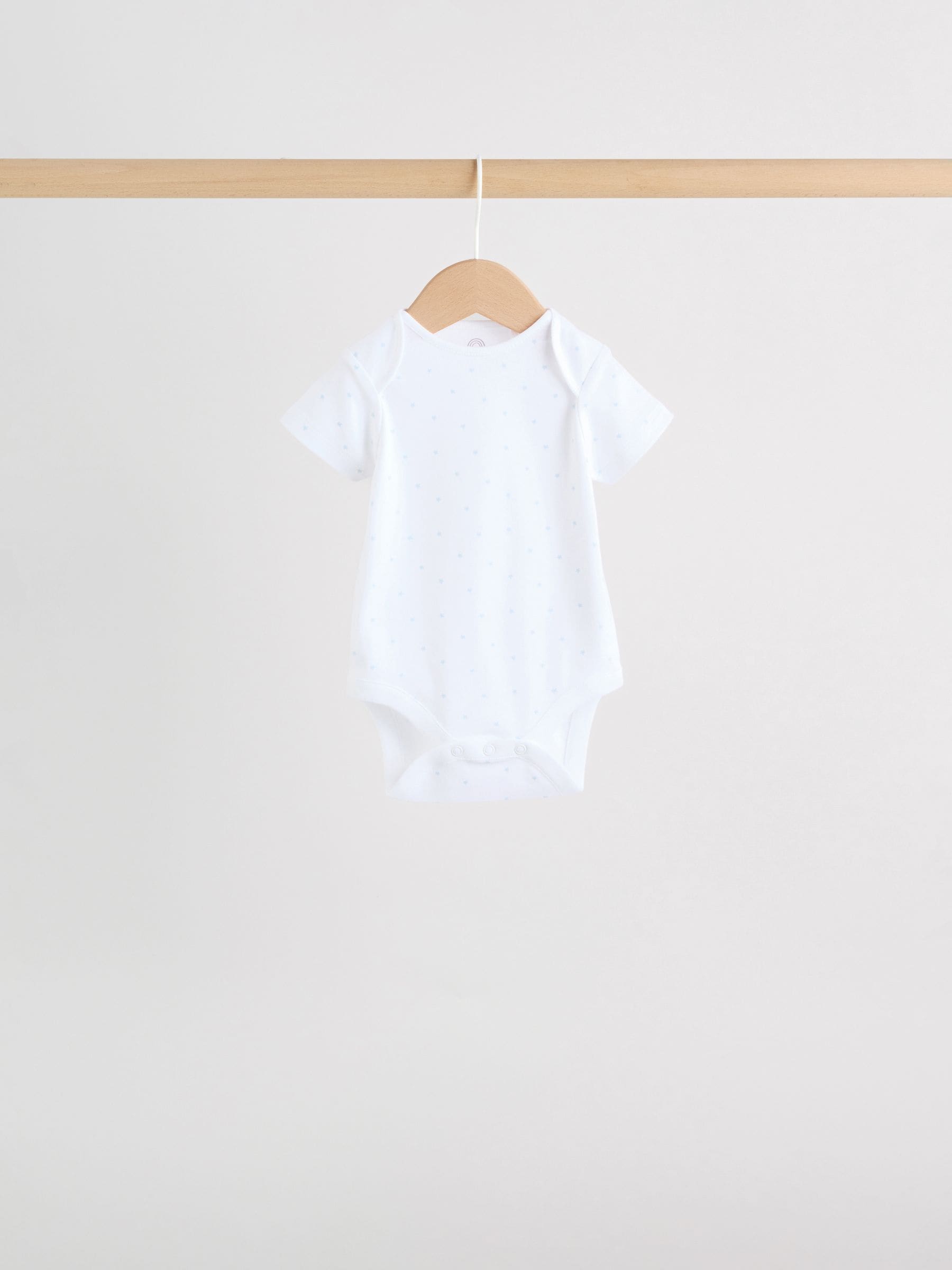 Blue 5 Pack Short Sleeve Baby Bear Bodysuit image 7