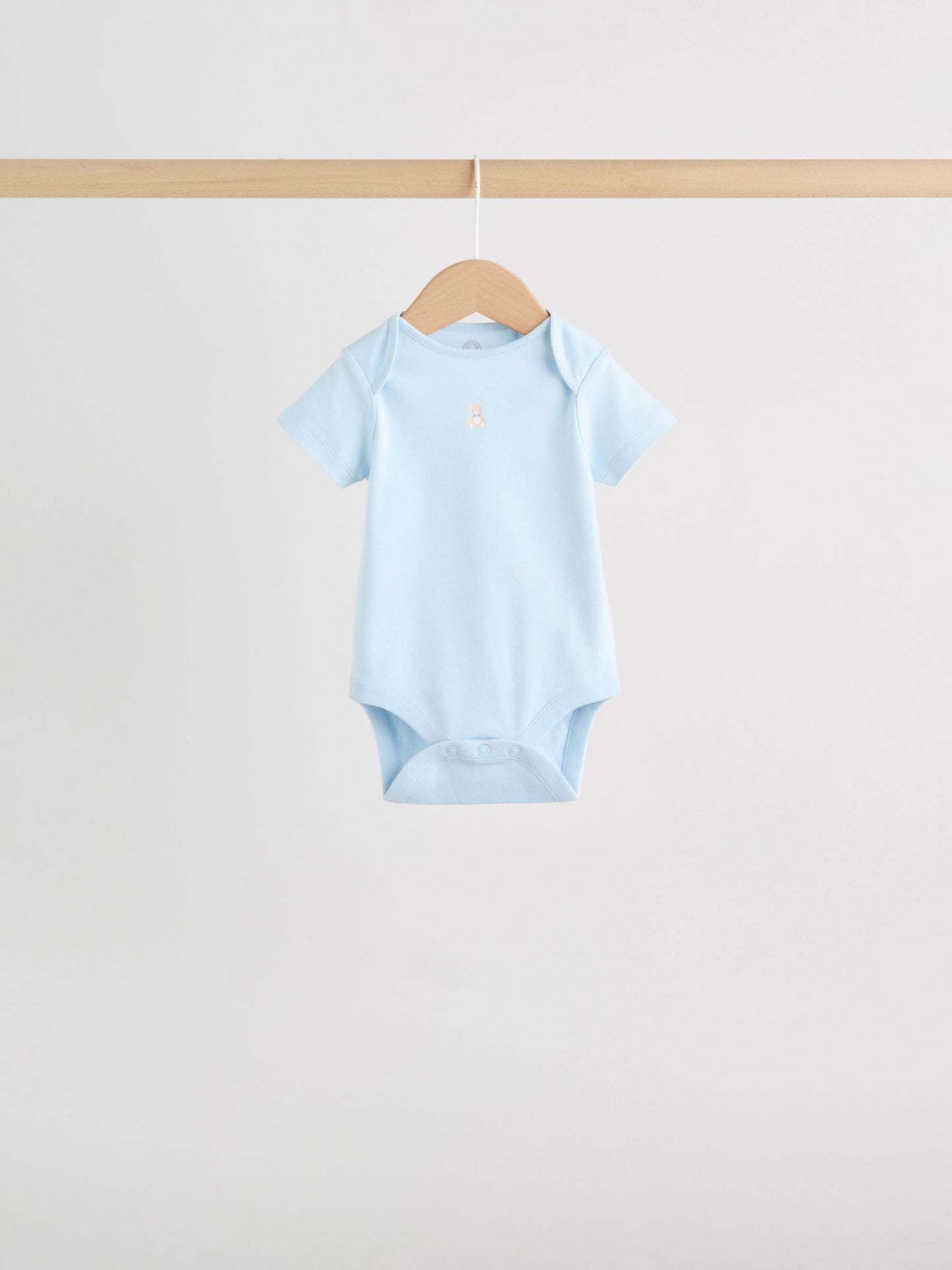 Blue 5 Pack Short Sleeve Baby Bear Bodysuit image 8