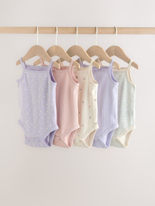 Purple Vest Baby Bodysuits 5 Pack image 1